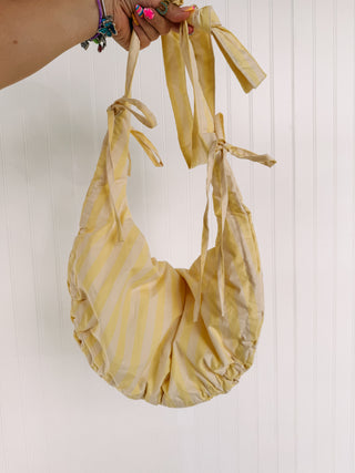 cabana stripe crescent bag