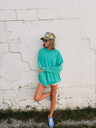 movement mock neck - green