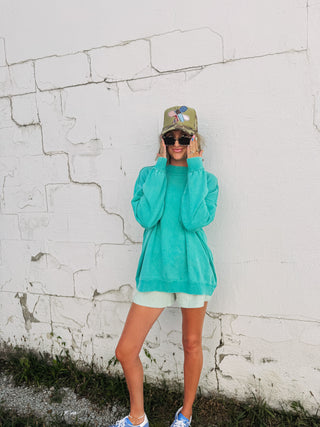 movement mock neck - green