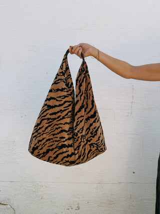 easy tiger slouchy tote bag