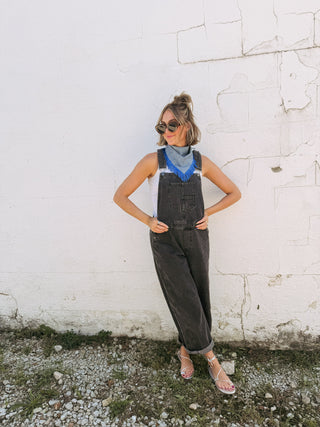 odessa washed overalls - black