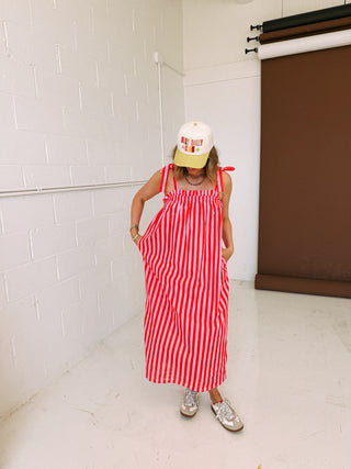 bonnie stripe bow dress