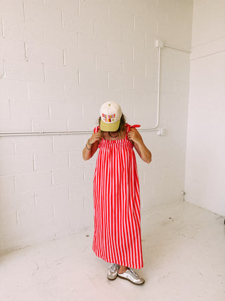 bonnie stripe bow dress