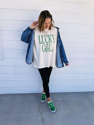 ETTA OG | lucky girl graphic tee - ivory