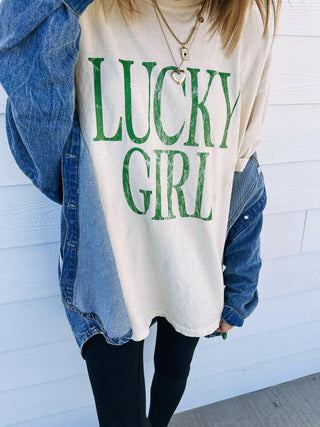 ETTA OG | lucky girl graphic tee - ivory