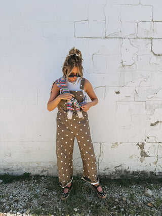 odessa polka dot overalls