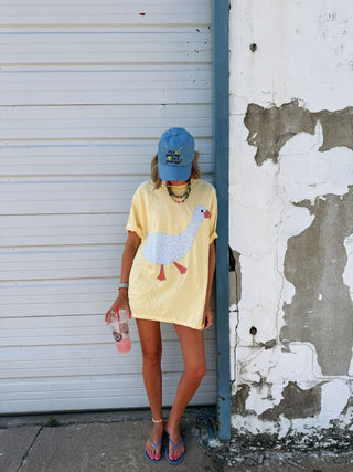 HANDMADE | goose graphic tee - butter yellow