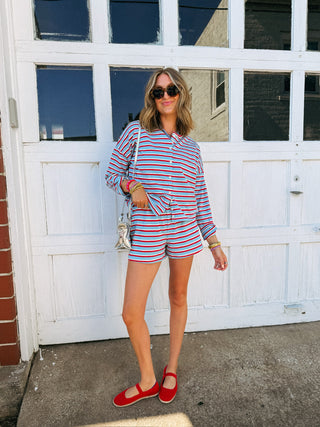 american girl stripe shorts