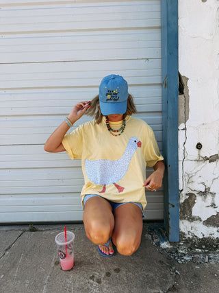 HANDMADE | goose graphic tee - butter yellow
