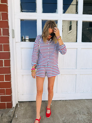 american girl stripe shorts