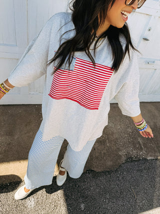 free as can be distressed graphic tee