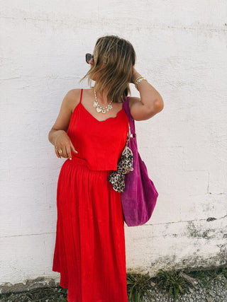 z supply | fiore crinkle satin tank