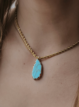 nettie turquoise layer necklace