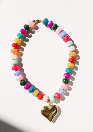beljoy | love bomb beaded necklace - rainbow